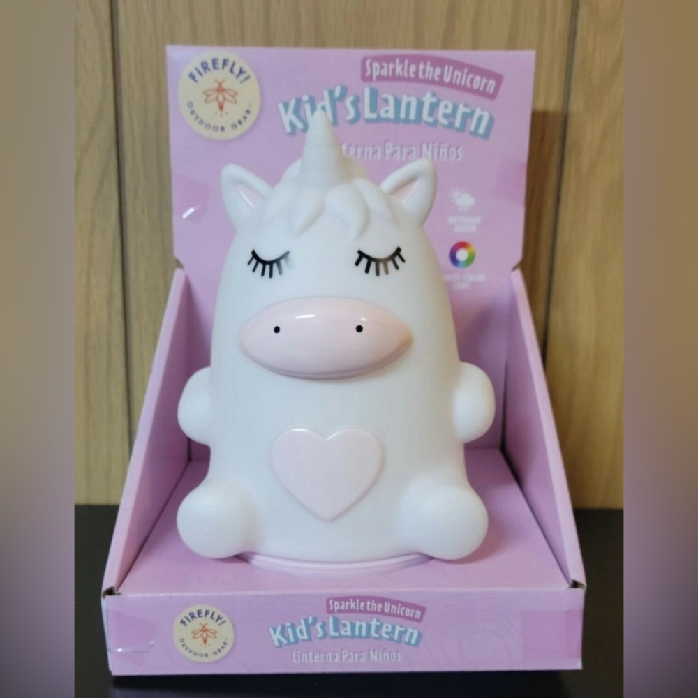 Firefly Sparkle the Unicorn Kid's Lantern - White and Pink